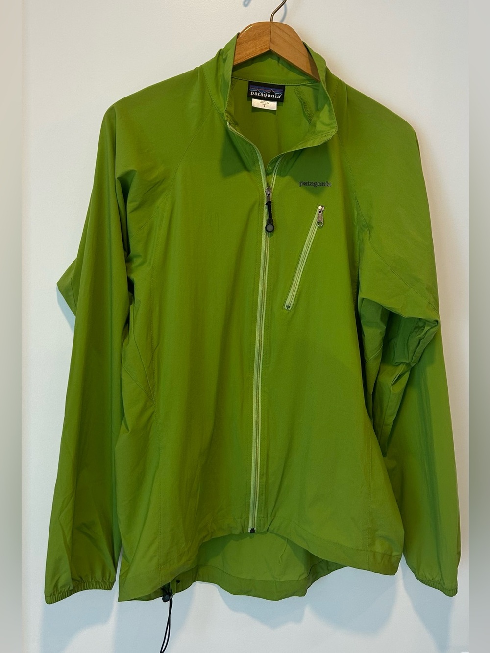 Patagonia Stretch Velocity Shell Jacket Lime / Gecko Green Size Small Fall 2001